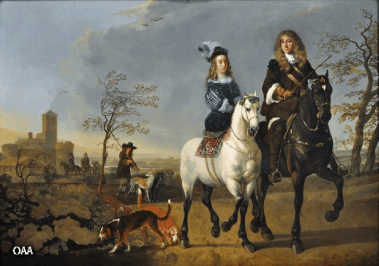 Cuyp_Lady and Gentleman on Horseback GIF with OAA