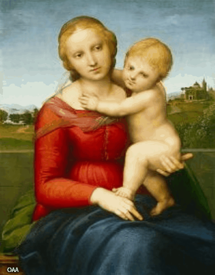 Raphael Small Cowper Madonna GIF with OAA